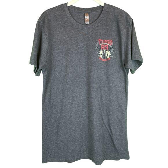 STURGIS Motorcycle Rally 83 Short Sleeve T-Shirt Gray Sz M 1938-2003 - Picture 1 of 5